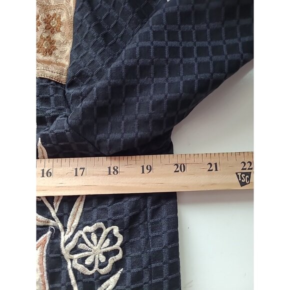 Alex Kim Embroidered Brocade Artsy Button Jacket Womens S Mature Office - Picture 3 of 16